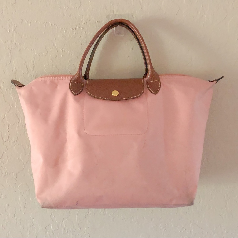 Longchamp Le Pliage Pink Medium Nylon Tote